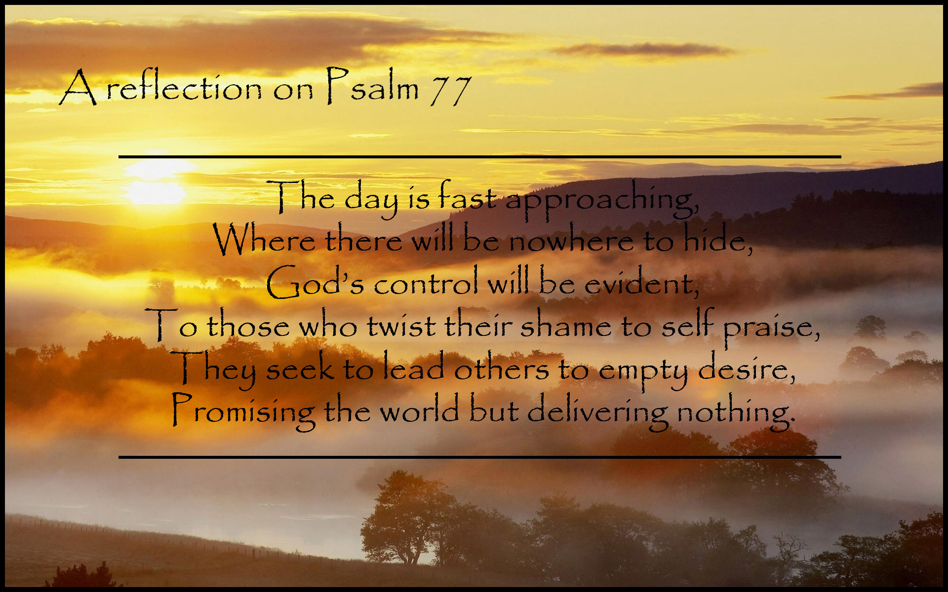 A Reflection On Psalm 77